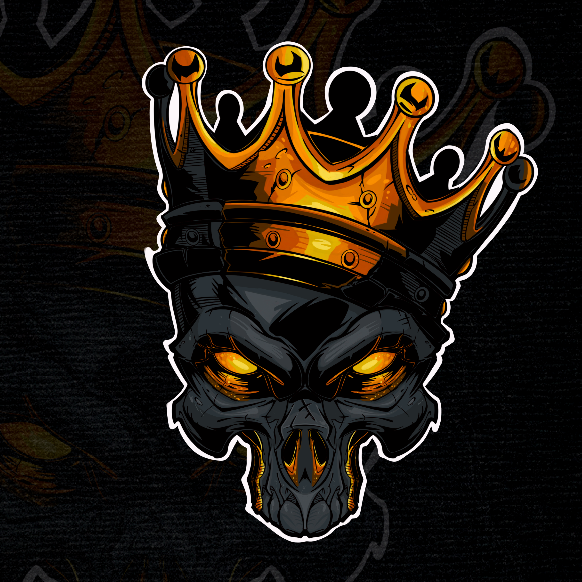 Skull King Sticker 2 @ 4x5 stickers